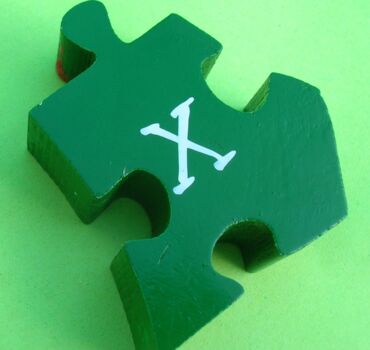 green-puzzle-piece-with-x-written-on-it